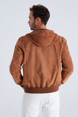 Leo Men's Reversible Suede Jacket with Hood - Bigardini