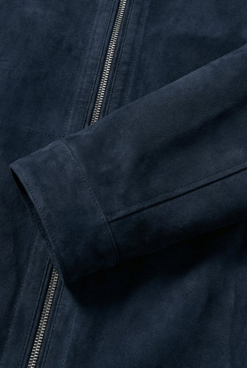 Livio Men’s Reversible Suede Jacket - Navy Blue - Bigardini