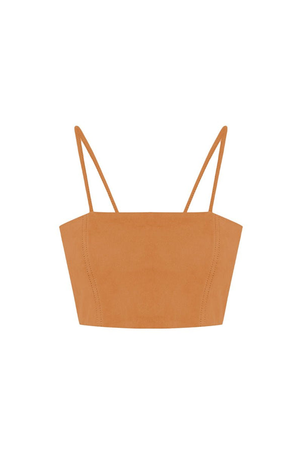 Livy Metis Suede Leather Bra - Mustard - Bigardini