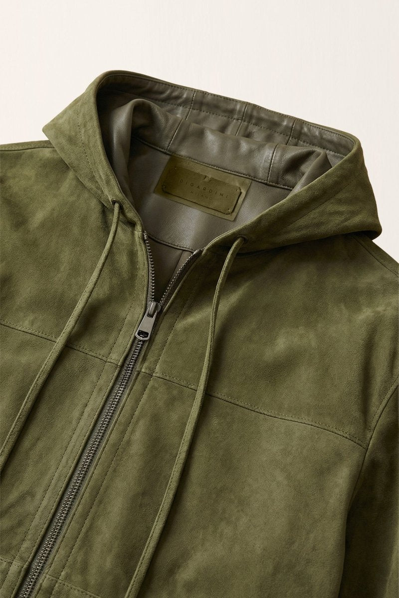 Lua Women’s Oversize Reversible Suede Jacket - Khaki - Bigardini