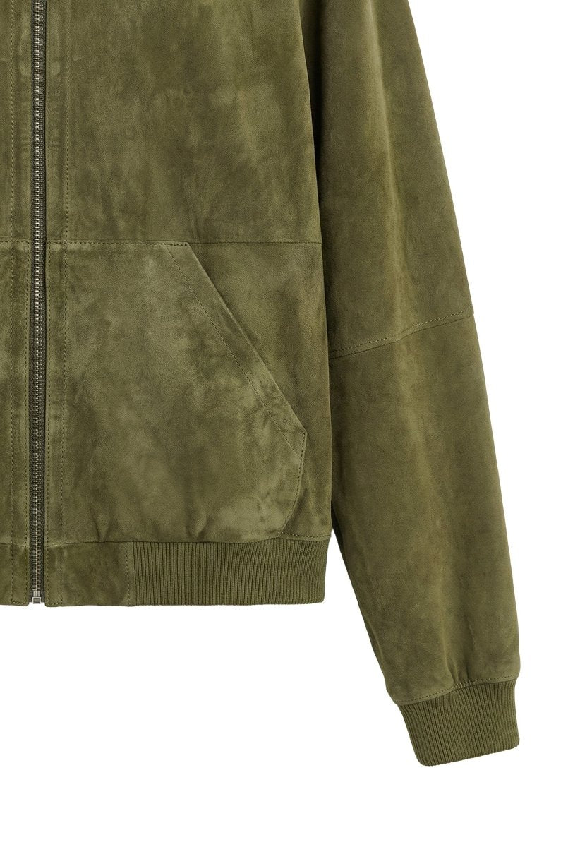 Lua Women’s Oversize Reversible Suede Jacket - Khaki - Bigardini