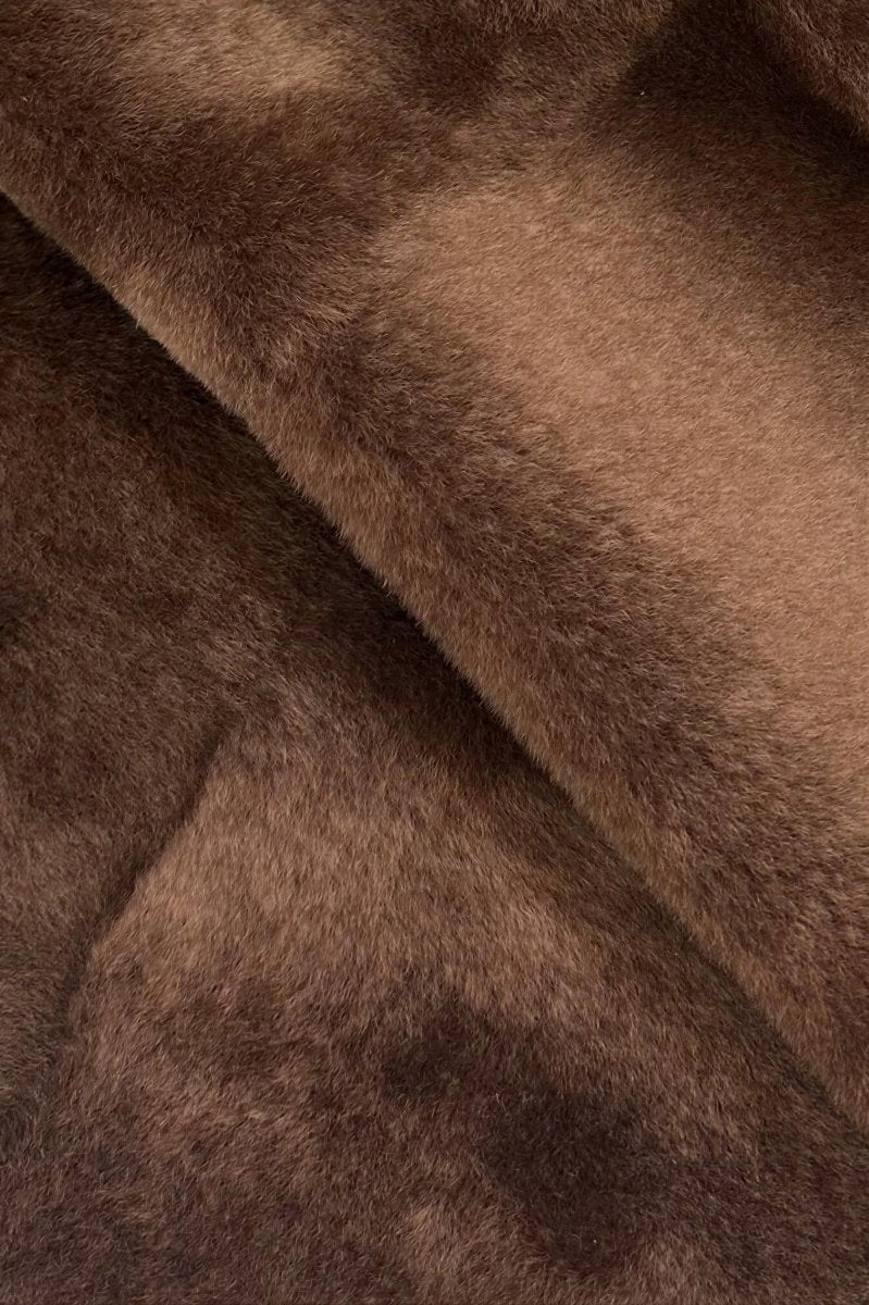 Luisa Women's Shearling Sheepskin Coat - Dark Chocolate - Bigardini