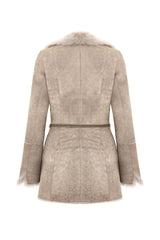 Lumina Women’s Toscana Shearling Coat - Rhino Gray - Bigardini