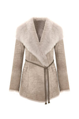 Lumina Women’s Toscana Shearling Coat - Rhino Gray - Bigardini