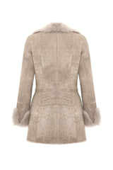 Lumina Women’s Toscana Shearling Coat - Rhino Gray - Bigardini
