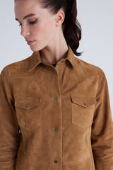 Mari Women's Suede Leather Shirt - Bigardini