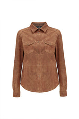 Mari Women's Suede Leather Shirt - Bigardini