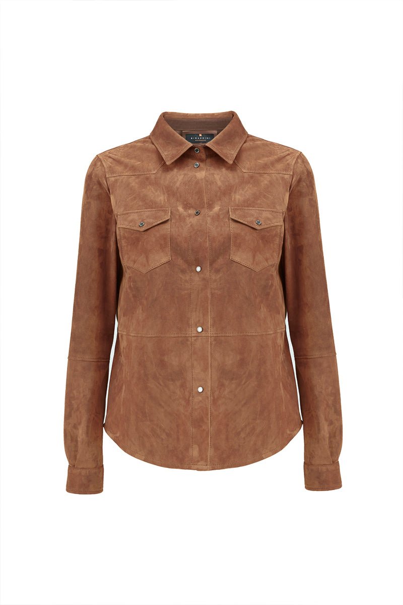 Mari Women's Suede Leather Shirt - Bigardini