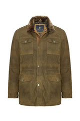 Matteo Men's Suede Padded Coat - Safari - Bigardini