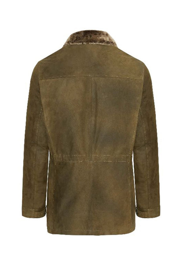 Matteo Men's Suede Padded Coat - Safari - Bigardini