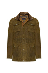 Matteo Men's Suede Padded Coat - Safari - Bigardini