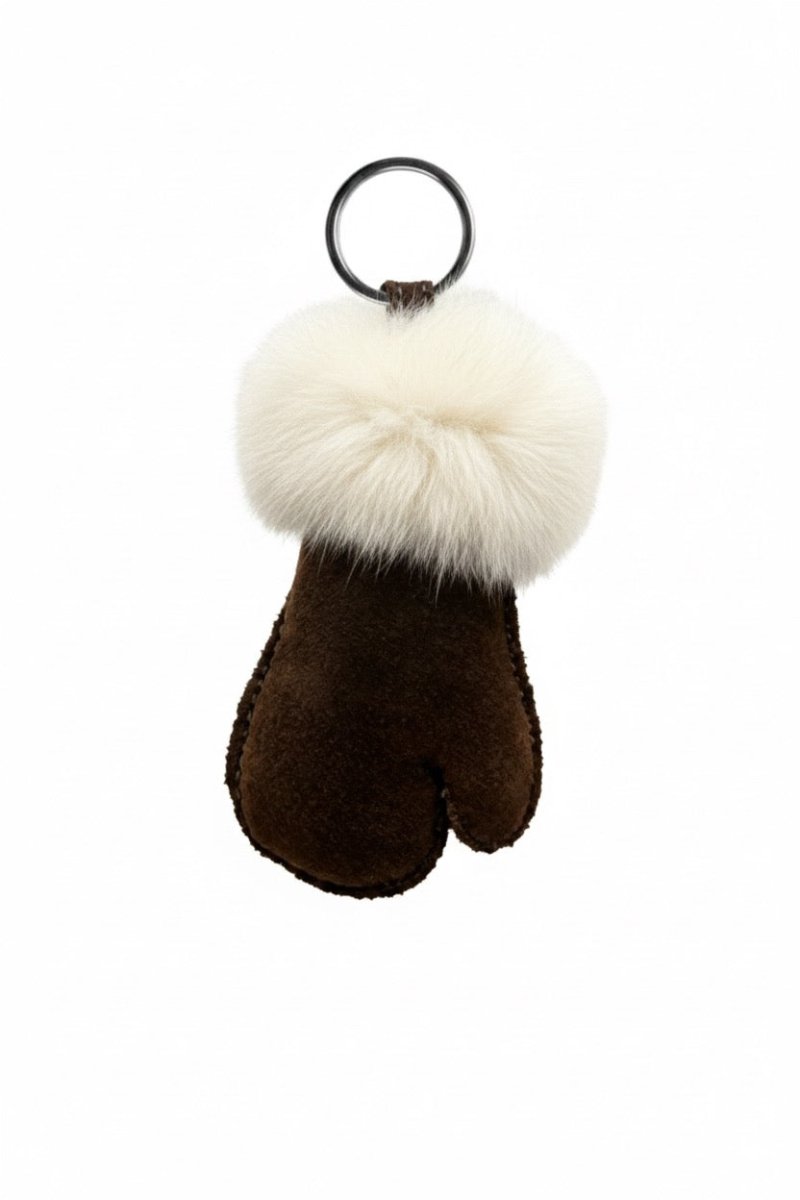 Momo Fur Keychain - Brown - Bigardini