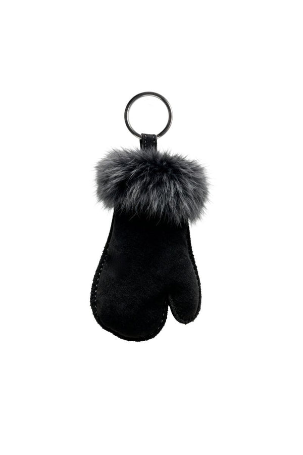 Momo Fur Keychain - Navy Blue - Bigardini