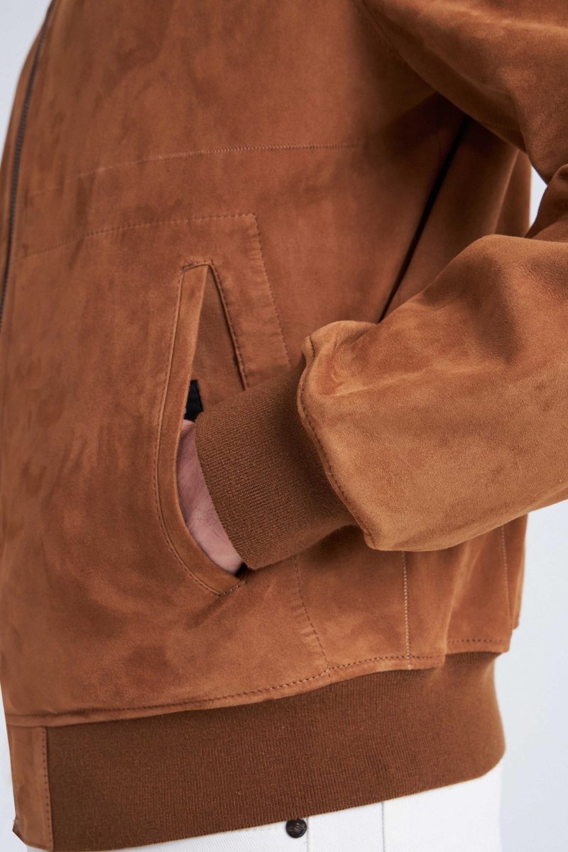 Moritz Men’s Reversible Suede Jacket - Camel - Bigardini
