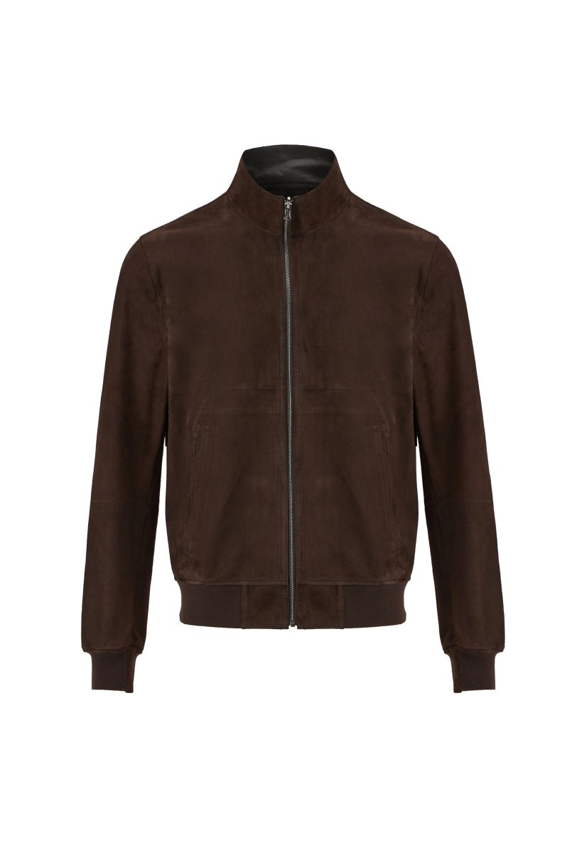Moritz Men’s Reversible Suede Jacket - Coffee - Bigardini