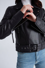 Naomi Women's Leather Biker Jacket - Bigardini