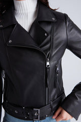 Naomi Women's Leather Biker Jacket - Bigardini