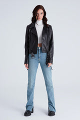 Naomi Women's Leather Biker Jacket - Bigardini