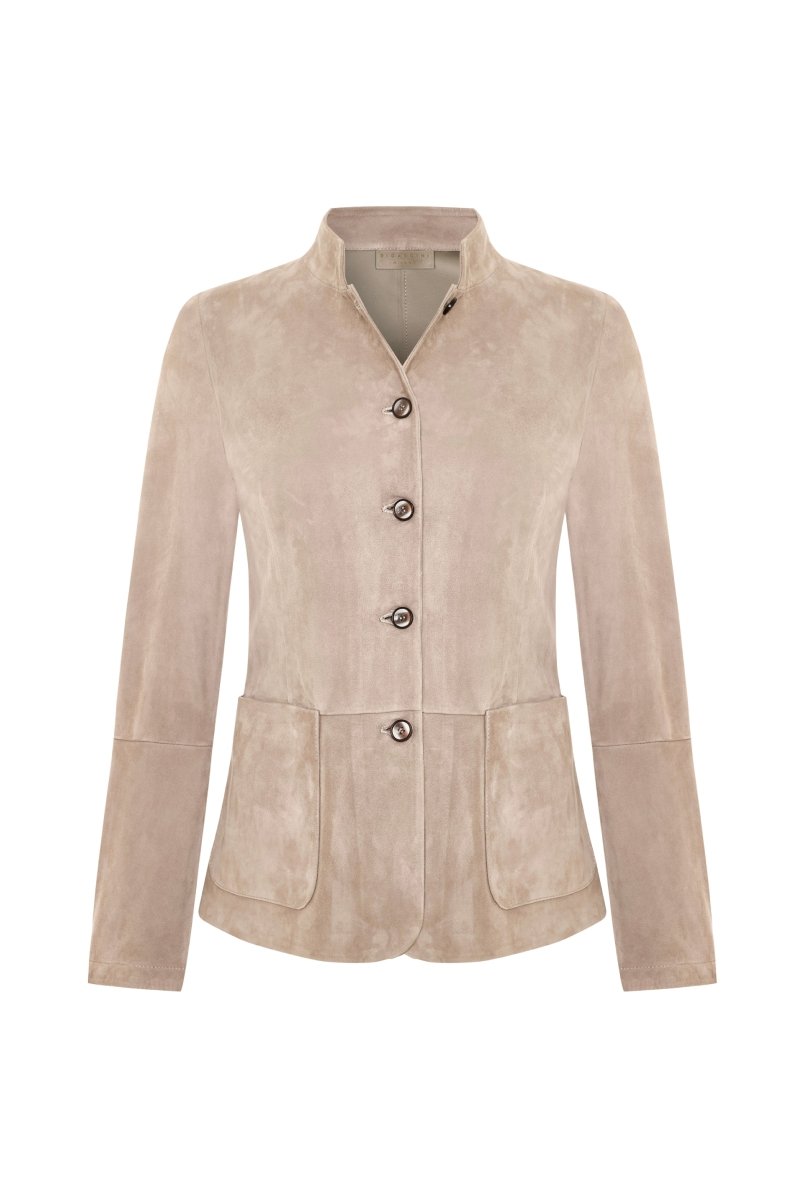 Nela Women’s Unlined Suede Jacket - Vison - Bigardini