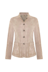 Nela Women’s Unlined Suede Jacket - Vison - Bigardini