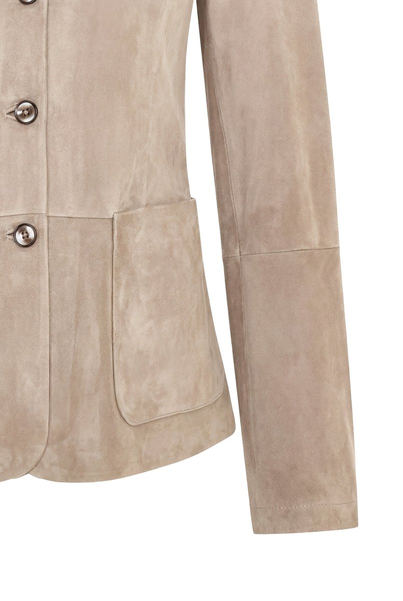 Nela Women’s Unlined Suede Jacket - Vison - Bigardini