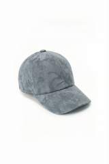 Nez Suede Baseball Cap with Shearling Lining - Gray - Bigardini