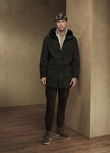 Noah Shearling Sheepskin Coat with Hood - Bigardini