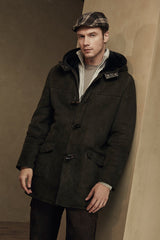 Noah Shearling Sheepskin Coat with Hood - Bigardini