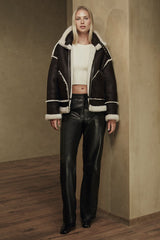 Nora Oversize Reversible Shearling Jacket - Bigardini