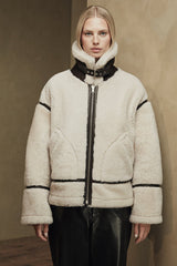 Nora Oversize Reversible Shearling Jacket - Bigardini