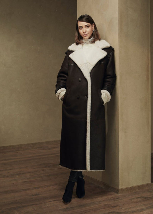 Penelope Oversize Merino Shearling Coat - Bigardini