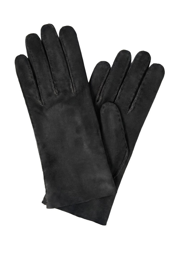 Petra Women's Shearling Gloves - Black - Bigardini