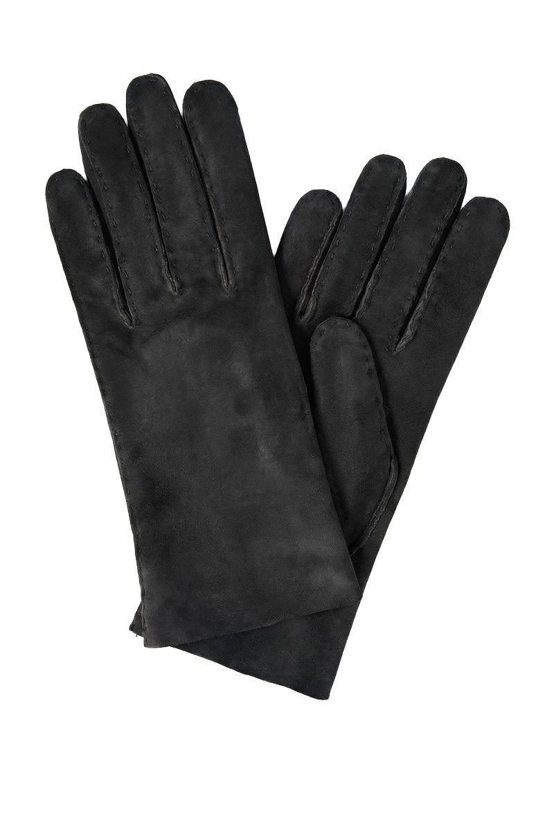 Petra Women's Shearling Gloves - Black - Bigardini