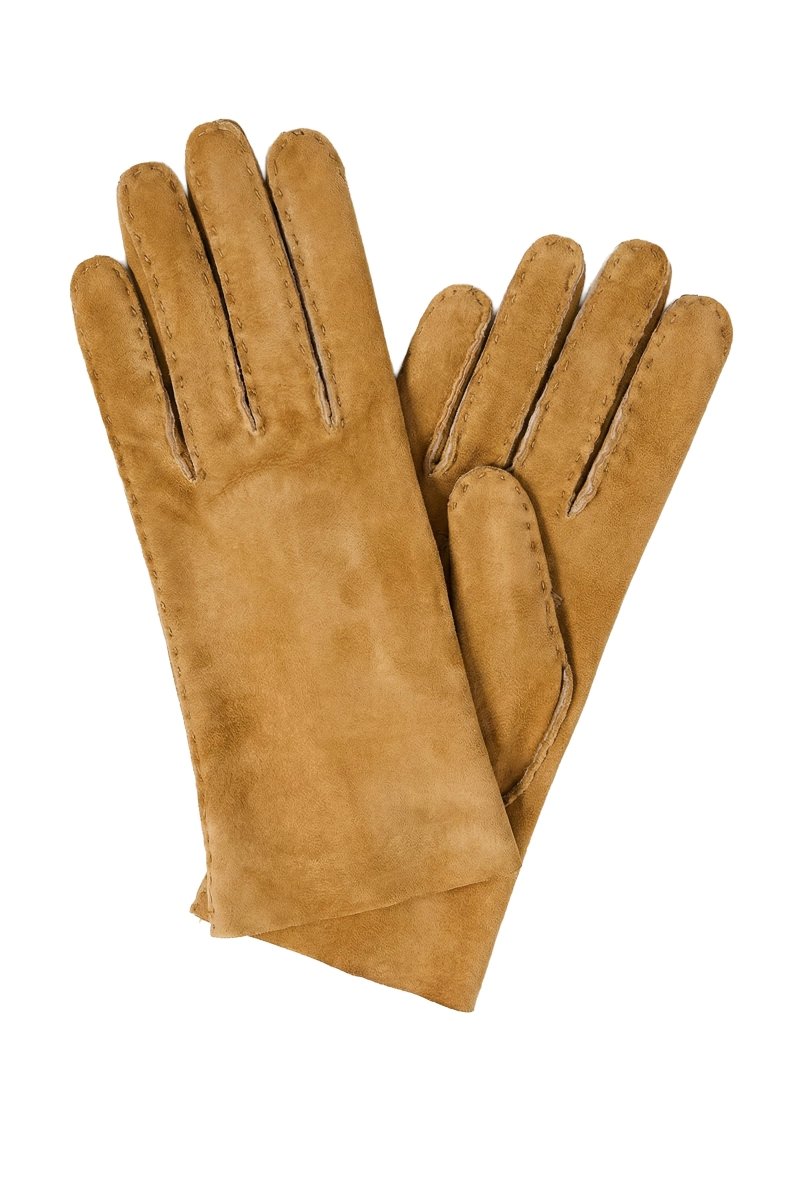 Petra Women's Shearling Gloves - Chestnut - Bigardini