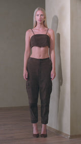 Hailey Metis Suede Leather Pants