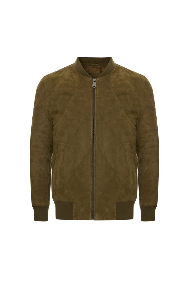 Remy Men’s Suede Leather Jacket - Khaki - Bigardini
