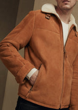 Ryan Shearling Sheepskin Bomber Jacket - Bigardini