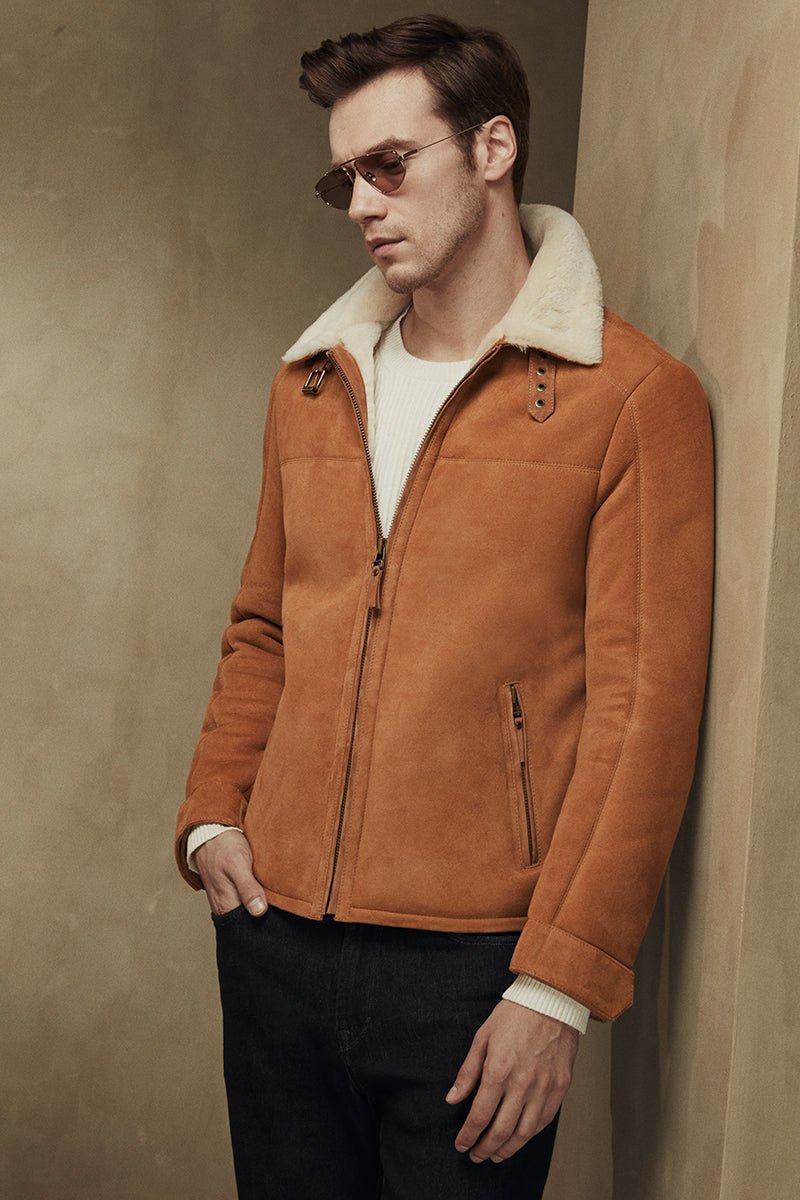 Ryan Shearling Sheepskin Bomber Jacket - Bigardini