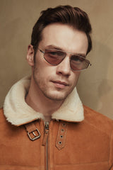 Ryan Shearling Sheepskin Bomber Jacket - Bigardini