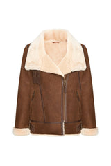 Selena Shearling Sheepskin Bomber Jacket - Bigardini