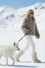 Shay Women's Leather Stretch Leggings - Snow White - Bigardini