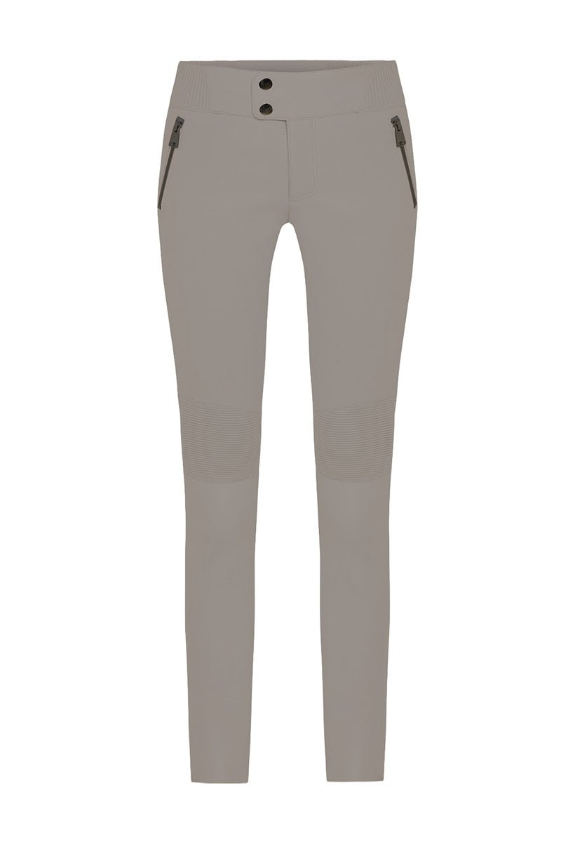 Shay Women's Leather Stretch Leggings - Taupe - Bigardini