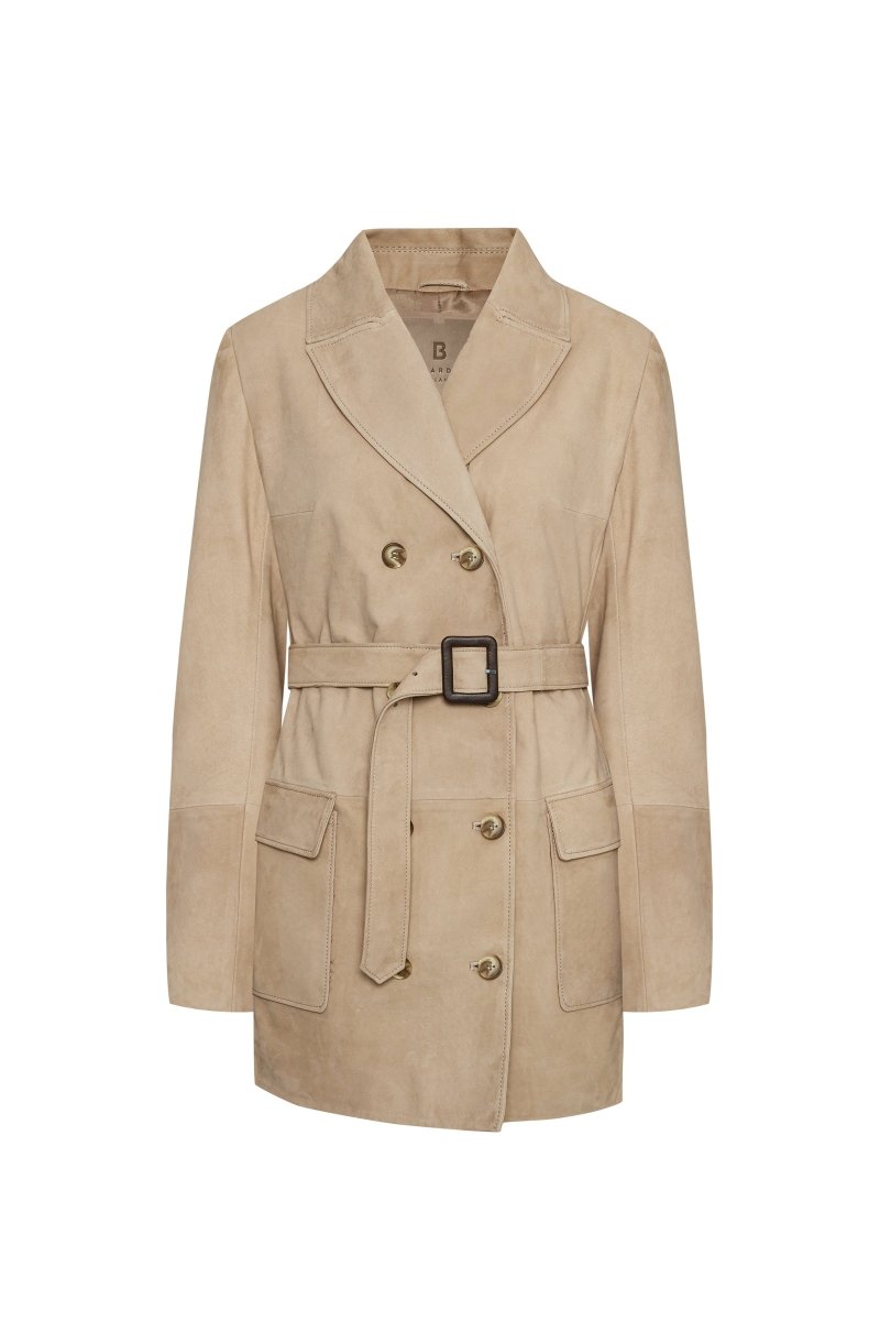 Tara Women’s Suede Trench Coat - Vison - Bigardini