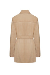 Tara Women’s Suede Trench Coat - Vison - Bigardini