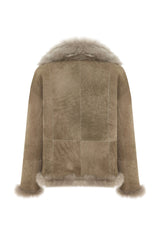 Tofana Women’s Reversible Shearling Sheepskin Coat - Rhino Gray - Bigardini