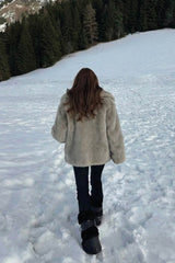 Tofana Women’s Reversible Shearling Sheepskin Coat - Rhino Gray - Bigardini