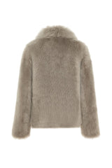 Tofana Women’s Reversible Shearling Sheepskin Coat - Rhino Gray - Bigardini