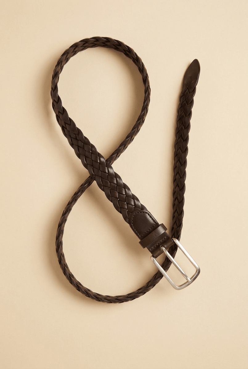 Tuscania Unisex Leather Belt - Brown - Bigardini