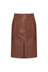 Viola Midi Leather Skirt - Bigardini