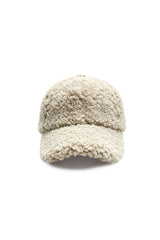 Zenya Shearling Baseball Cap - Taupe Beige - Bigardini